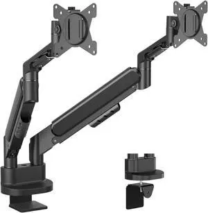 UPGRAVITY Dual Monitor Mount, Dual Monitor Stand for Two Ultrawide 13"-34" Flat/Curved Computer Screens, Low Profile Double Monitor Arms Hold up to 26.4bs, Easy Setup, VESA Mount 75x75/100x100mm