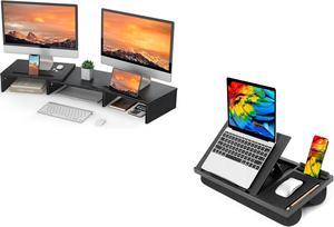 LORYERGO Dual Monitor Stand for 2 monitors & LORYERGO Laptop Lap Desk