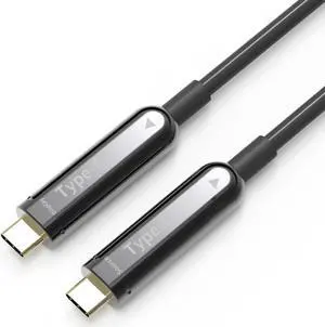 Pacroban 8k Cable 2.1 USB C Cable 50ft Fiber Optic 48Gbps 120Hz (USB 3.1 Type C to Type C Cable) Durable, Fast HD Signal Compatible for Monitor, Projector