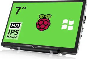 HAMTYSAN Raspberry Pi Screen, 7 Inch Portable Monitor External Display 800x480 IPS Screen Small HDMI Monitor for Raspberry Pi 400/4/3/2/Zero/B/B+ Jetson Nano Win11/10/8/7 (Non-Touch)