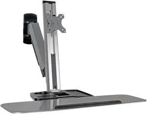 Tripp Lite Wall Mount for Sit Stand Desktop Workstation Height-Adjustable Standing Desk, Single Display (WWSS1332W),Silver