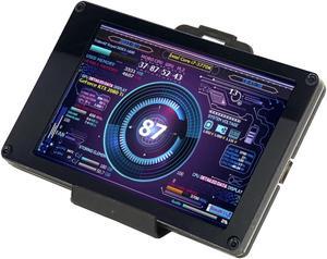 3.5 Inch IPS USB Mini Screen CPU Data Monitor Temperature Display for PC CPU with Rich Functions, Visual Theme Editor, 320x480 Resolution