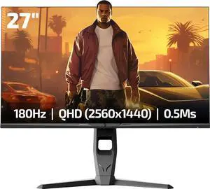 GAMEPOWER Royal T20 27" 0.5ms, 180Hz, IPS, 2560X1440 QHD, HDR, sRGB%120(Highest) Realistic Colors, Zero Dead Pixel, Zero Frame, Adaptive sync, RGB Backlight Gaming Monitor