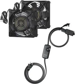 DEWENWILS 2 Pack 120V AC Fan, Waterproof Exhaust Fan 120mm+Fan Speed Controller, 100 to 125V AC