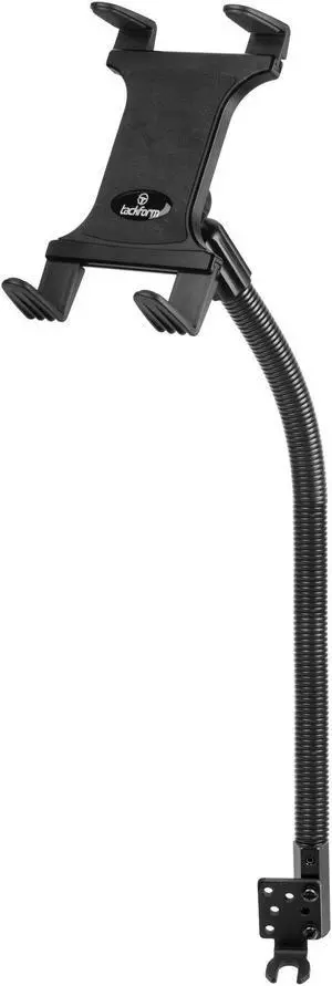 Tackform Tablet Mount for Car and Truck [ELD Mount] Industrial 22 Inch Aluminum Rod Gooseneck Seat Rail Holder for Taxi, Van, Vehicle, Semi, etc. Compatible with iPad, Galaxy, Surface and More.