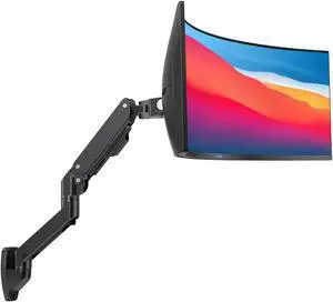 BEWISER Heavy Duty Monitor Arm Wall Mount for 34-57 Ultrawide Monitor,Weight Capacity up to 44lbs,Ultrawide Monitor Arm Wall Mount,Black