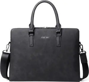 FSD. WG Business Bag Leather Messenger Bag Water Resistant Business Travel Briefcase Handbag Briefcase for Men