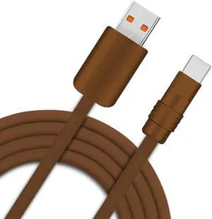 Chubby 2.0 240W USB C Cable Durable Fast Charging Cable Ultra-Thick Silicone Charger Cord Compatible with iPhone 15/16 Series, Samsung Galaxy, Chocolate+Chocolate, USB-A to Type-C, 16.4 FT