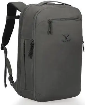 Hynes Eagle TSA Friendly Travel Backpack for Men Women Carry on Backpack 40L Flight Approved Laptop Backpack for 17 inches Compressible Weekender Bag Overnight Backpack Dark Grey