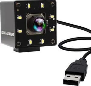 IFWATER 120fps USB Camera 4K USB Camera 12MP Autofocus USB Webcam with 100 Degree Color Night Vision Lens Lightburn Camera UVC Compatible Plug and Play for Windows Linux Mac OS Jetson Nano PC Camera