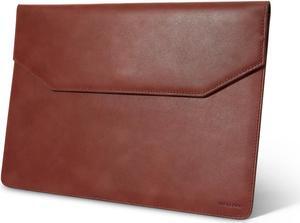 Kronemar 16 inch Premium Full-Grain Leather Laptop Sleeve Case - Compatible with MacBook Pro M1/M2/M3/M4 (2019-24) & Air 15-inch (2023-24) - Loose Fit, Razer Blade 15, Microsoft Surface 3 - Brown