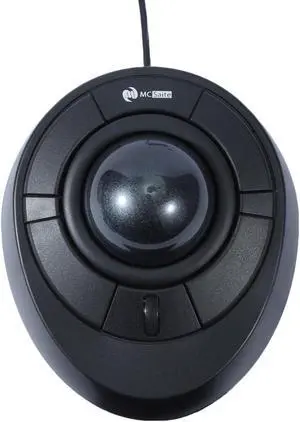 MCSaite Wired Trackball Mouse with Scroll Wheel - Gray Ball