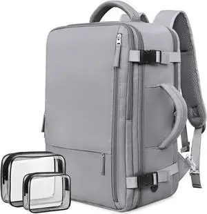 Rinlist Travel Backpack for Women Men, Carry on Backpack Bag for Traveling on Airplane, Flight Approved Personal Item Size Backpack Luggage,Travel Essentials, Dark Grey