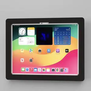 TABcare Anti-Theft Acrylic VESA Enclosure for Apple iPad Pro 11" 2024 (5th gen) with Free Wall Mount Kit & 90-Degree Angle USB C Cable (iPad Pro 11 2024, Black)