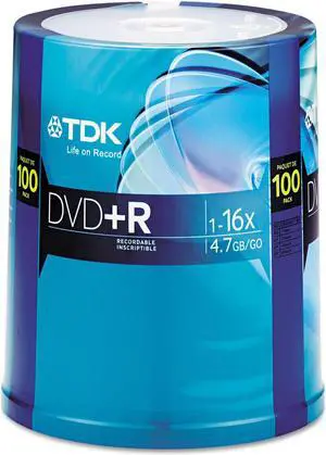 TDK 16X DVD+R 100PK Spindle