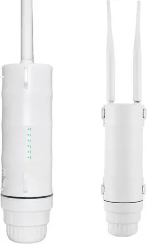 VSVABEV Outdoor 4G LTE Modem Router with SIM Slot, 2.4G 300Mbps Indoor & Outdoor WiFi Repeater, POE Access Point with High Gain Antenna, WiFi Demodulator for Garage, Warehouse, Farm