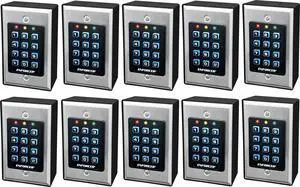 Seco-Larm SK-1011-SDQ Enforcer Access Control Keypad (Pack of 5), Up to 1000 Possible User Codes (4-8 Digits), Always-on Backlit Keypad, Stainless-Steel Faceplate