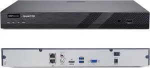 ONWOTE 12MP 32 Channel NVR IP Security Video Audio Recorder, Only Work with ONWOTE 12MP/ 4K 8MP/ 6MP/ 5MP PoE IP Cameras, 2 SATA Support 20TB, 32CH NVR Work with Standard PoE Switch (No HDD Included)