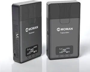 Wireless Video Transmission System, MOMAN Matrix 600S, SDI and HDMI Transmitter and Receiver for Blackmagic BMPCC Camera Atomos Ninja v with 600ft Range, Inbuilt Antennas Zero Noise, 0.08s Latency
