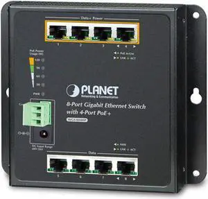 WGS-804HP 8-Port 10/100/1000T Wall Mounted Gigabit Ethernet Switch with 4-Port PoE+