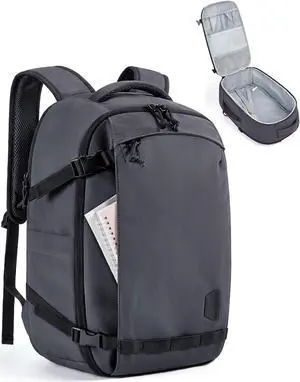 BAGSMART Blast Travel Backpack, 15.6 Inch Carry On Backpack Flight Approved, TSA Approved Personal Item Travel Bag, Water Resistant Weekender Bag Luggage Daypack, Charcoal