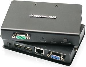 IOGEAR USB 2.0 VGA KVM Console Extender Up to 500 Feet, GCE500U,Grey