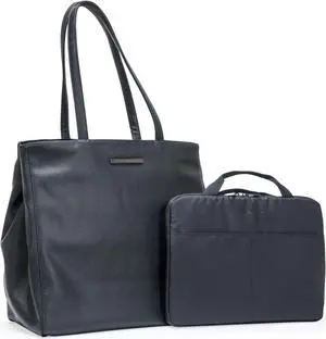 Kenneth Cole REACTION Unisex's Marley Backpack, Black, 16" Laptop Tote