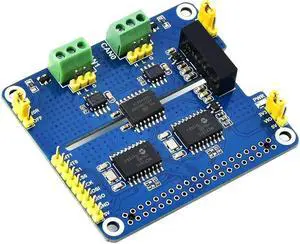 Waveshare Isolated CAN Expansion Board 2 Channel Compatible with Raspberry Pi 4B/3B+/3B etc. Series Boards