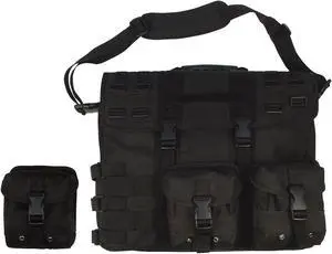 Rothco MOLLE Tactical Laptop Briefcase Crossbody Messenger Shoulder Bag,Black