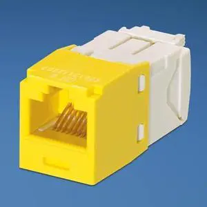 Panduit Mini-Com TX6 Plus Giga-Channel Cat6 Jack, Yellow, Box of 50 CJ688TGYL