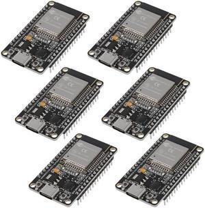6pcs Type-C 30pins CP2102 ESP-WROOM-32 ESP32 ESP-32S Development Board 2.4GHz Dual-Mode WiFi + Bluetooth Dual Cores Microcontroller Processor Integrated with Antenna RF AMP Filter AP STA