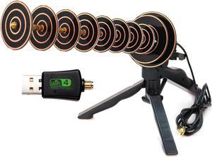 2.4G WIFI Yagi Directional Antenna USB Wireless Adapter Laptop Desktop PC Signal Increase Extension Long Distance Reception (USB Adapter and WIFI Antenna)