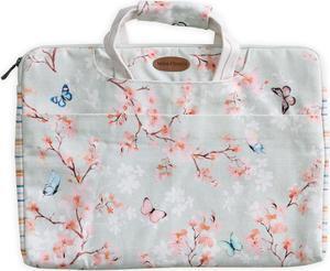 Maison d'Hermine Laptop Bag upto 13.5 inch Stain and water repellent Cotton canvas - Blossom In Spring