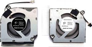 BestParts New CPU+GPU Cooling Fan Replacement for ACER Predator Helios 300 (PH315-54),P/N: 23.QC2N2.001, 23.QB9N2.001 (GPU Fan-5th Gen All-Metal AeroBlade 3D Fan, CPU Fan-ABS Fan)