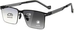 Cyxus Photochromic Glasses for Men Women UV Protection with Blue Light Blocking(1176i02 Black)