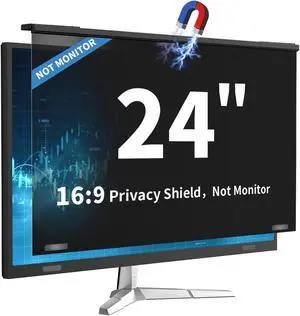 DEJIMAX 24 Inch Magnetic Privacy Screen for Monitor, Ultra-Thin Anti-Spy Computer Monitor Filter with Blue Light Reduction, Anti-Glare & Easy Installation, 16:9 FHD Compatible with 24-Inch Desktop