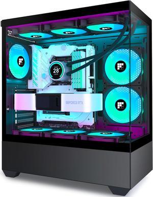 FOIFKIN PC Case - Pre-Installed 5 PWM ARGB Fan, ATX Mid-Tower Gaming PC Case,Type-C, FOIFKIN (Black, F1)