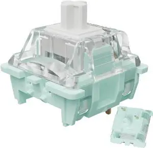 Gateron Jade Series Pre-Lubed Linear White Keyboard Switch,3-Pin 38gf Double Spring Switch,for MX Gaming Mechanical Keyboard(Jade White,108PCS)