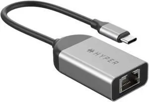 HyperDrive USB C to Ethernet Adapter - High-Speed 2.5Gbps LAN Connectivity for Chromebooks, Laptops, USB-C Devices, Ultra-Portable, Durable USB to Ethernet Adapter