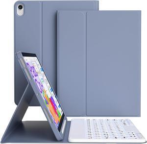KVTVOU Keyboard Case for iPad Air 11 Inch (M3/M2, 2025/2024), for iPad Air 5th/4th Gen (2022/2020) 10.9 Inch with Pencil Holder - 7 Colors Backlit Wireless Detachable Folio Keyboard, Purple