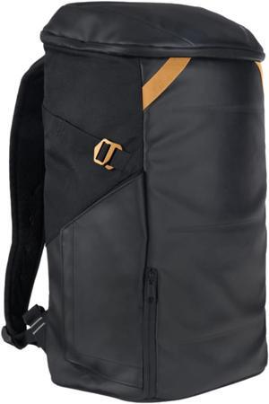 ELAA Upright Daypack - Premium Commuter Backpack with Laptop Compartment, USB Charging Port, Magnetic Water Bottle Pocket - Top Loading Work Backpack - 20L Carry-On Travel Backpack (Black/Gold)