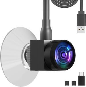 Eye Contact Webcam 1080P Auto Focus with Suction Cup of Center Screen, Webcam with Noise-Cancelling Microphone for PC and Laptop,Plug & Play for Live Streaming Video Call Conference