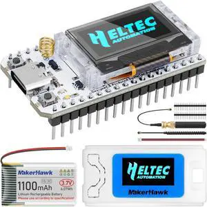 ESP32 LoRa V3 Development Board + 1100mAh Battery + N30 Protect Case Set - with 915MHz Antenna and SX1262 LoRa V3 Devices for Meshtastic Arduino LoRawan IOT (Upgraded N30 Case)