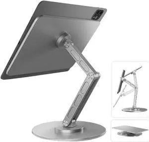 OUDFJASPQ Magnetic Stand Only for iPad Pro 13 inch M4(2024),360degAdjustable Foldable Desk Stand for iPad,Holder Desktop Stand Tablet Mount for iPad Pro 13" M4(2024)
