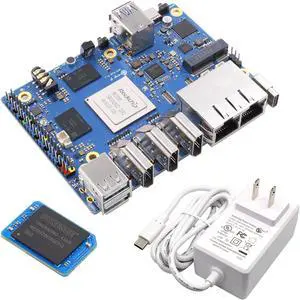 Orange Pi 5 Plus 16G with 256GB eMMC Module RK3588 8 Core 64 Bit Single Board Computer, 2.4GHz Frequency Open Source Board Run Orange Pi OS,Android,Debian,Ubuntu (Pi 5 Plus 16G+256GB eMMC+TC Supply)