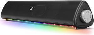 SOMEYOU Bluetooth Computer Speakers for Desktop, 20W Stereo Sound, 3.5 mm Aux-in Connection, Wireless Battery Powered PC Speakers for Laptop, Tablet, Gaming