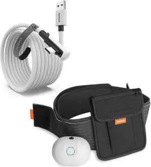 Syntech Battery Pack with Belt Pouch + Link Cable 16 FT Compatible with Meta Quest 3S/3