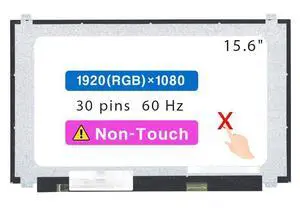 15.6" Screen Replacement for Lenovo ThinkPad T570 T580 E580 E590 E595 LCD Display Panel 30 pin (FHD 1920 * 1080 Non-Touch)