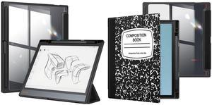 Fintie Case for 10.3" BOOX Note Air3 C/Note Air 3 B/W E Ink Tablet ePaper 2023 - Trifold Hybrid Slim Cover with Clear Transparent Back Shell + Composition Book Lightweight Book Folio Cover