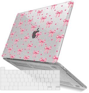 IBENZER Compatible with 2025 2024 M2 MacBook Pro 13 Inch Case 2025-2016 M1 A2338 A2289 A2251 A2159 A1989 A1706 A1708, Hard Shell Case & Keyboard Cover for Mac Pro 13, Bow, MT13-BOW+1